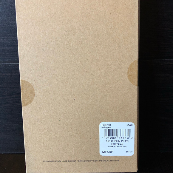 Coach iPhone 8 Plus Case Logo F33750 - Mahogany - Picture 2 of 3